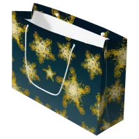 Big Yellow Decorative Stars Pattern Large Gift Bag