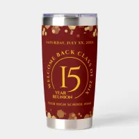 Red & Gold School College Class Reunion Insulated Tumbler