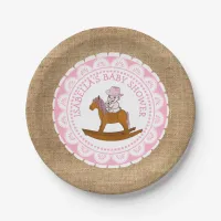 Personalized Cowgirl Baby Shower Cake Paper Plates