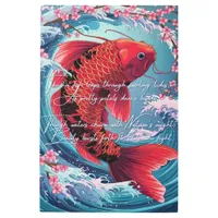 majestic koi fish wall art: Perseverance & Beauty Metal Print