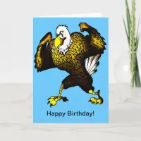 Cartoon Fighting Eagle Card