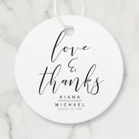 Simply Minimalist Wedding Thanks Black ID523 Favor Tags