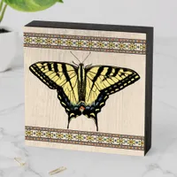 Southwestern Yellow Swallowtail Butterfly Wooden Box Sign