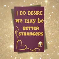 Gold on Burgundy - I do desire ... | Metal Print