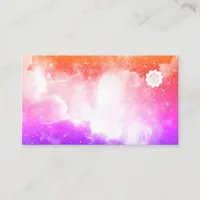 *~* Universe Peach Lavender and Pink Galaxy Nebula Business Card