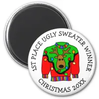 1st Place Winner Ugly Sweater Contest Prize Magnet