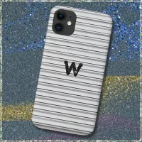 Metal Ridge Effect Grey Lines Grunge Monogram Cool iPhone 11 Case