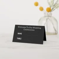 Black & White Couple Photo Wedding Reception Name Place Card