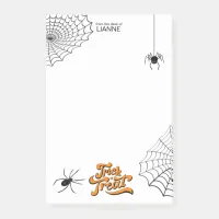 Trick or Treat Typography w/Spiders ID680 Post-it Notes