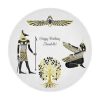 Golden Pharaoh’s Blessing: Ancient Egyptian Art Cutting Board