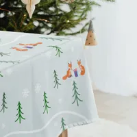 Elegant Scandinavian Christmas forest Tablecloth