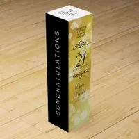 Elegant 21st Brass Wedding Anniversary Celebration Wine Box