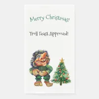 Cheeky Christmas Troll and Tree Delight  Paper Guest Towels