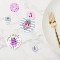 Unicorn Cupcakes and Sprinkles Girl's Birthday Confetti