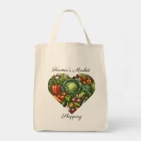 Veggie Heart | Farmer's Market Tote Bag