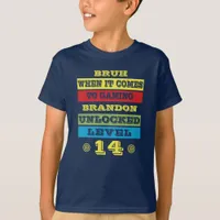 BRUH Video Game Teen Boy Girl Birthday Party T-Shirt