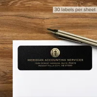 Elegant Gold Seal Logo Return Address Label