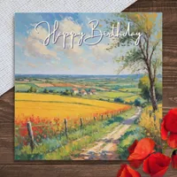 Beautiful Scenery Summer Countryside Birthday Card