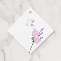 Simple Minimalist Wildflower Boho Chic Favor Tags