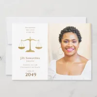 Law School Juris Doctor Photo JD LLD Graduation Invitation