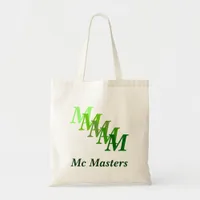 Tote Bag - Green Name and Initials