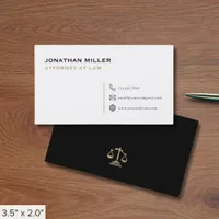 Minimalist Modern Attorney at Law Business Card