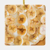 Hap-pie Christmas Sweetie Pie | Banana Cream Pie Ceramic Ornament