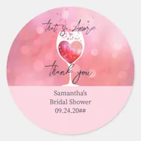 Thats Amore Italian Vino Before Vows Bridal Shower Classic Round Sticker