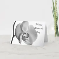 White Orchid Happy Mothers Day Card