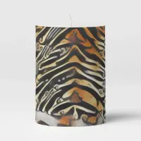 Safari Wild Animal Print Small Pillar Candle