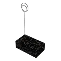 Black Scroll Table Number Card Holder for Wedding