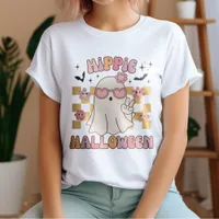 Retro Groovy Ghost Hippie Halloween T-Shirt