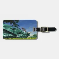 Surprise Visitor - Cute Cat on Dragon’s Head Luggage Tag