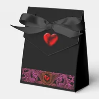 Goth Purple Ornament With Heart  Favor Boxes