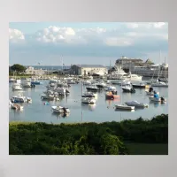 Beautiful Photo of Boats at Dock in Cape Cod, Ma Poster