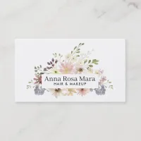 *~* Elegant Floral Watercolor Feminine Chic Modern Business Card