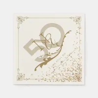 Golden Anniversary Monogram Napkin