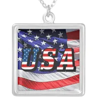 USA - American Flag Necklace