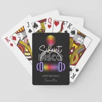 Silent Disco Neon Headphones Adult Birthday Party Poker Cards