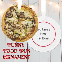 Pizza Pun Romantic Christmas Ornament