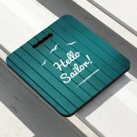 Hello Sailor Nautical Blue Boat Decking Seat Cushion