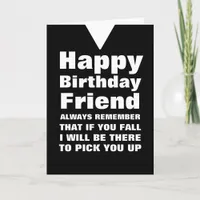 Custom You Fall Funny Happy Birthday Friend Card