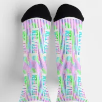 They Them Pronouns Pastel Stripes   Socks