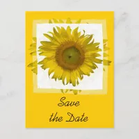 Yellow Sunflower Save the Date Announcement