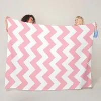 Pink Chevron Fleece Blanket