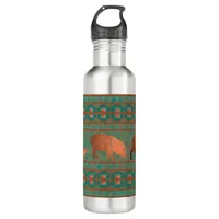 Southwest Fun Javelina Family Copper Teal Stainless Steel Water Bottle