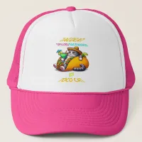 Whiskered Gastronomy: Taco and Sip Trucker Hat