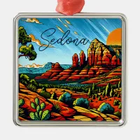 Sedona, Arizona Christmas Metal Ornament