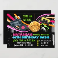 totally 80's retro Birthday party Invitation