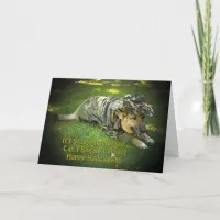 Halloween Dog in Camouflage Card